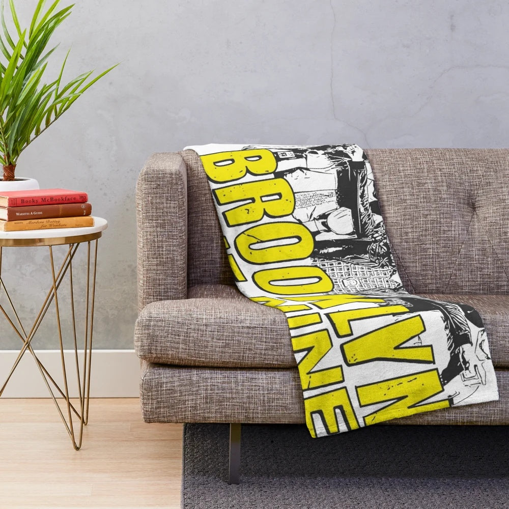 Plush blanket featuring the Brooklyn 99 TV show crew logo