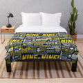 Brooklyn Nine-Nine inspired plush blanket with Nine-Nine logo and characters