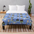 Brooklyn Nine Nine inspired plush blanket featuring character designs