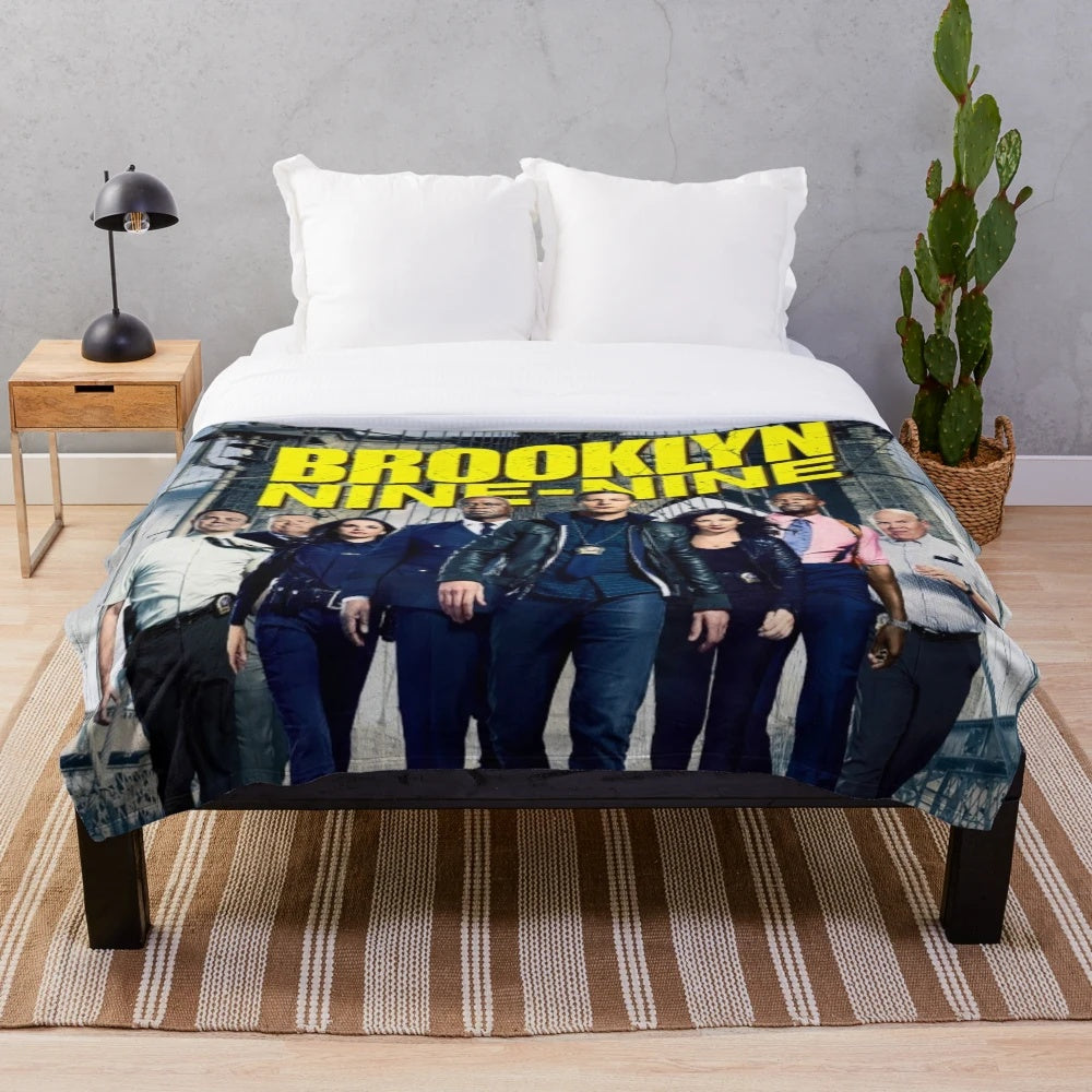 A soft and plush Brooklyn Nine-Nine themed blanket