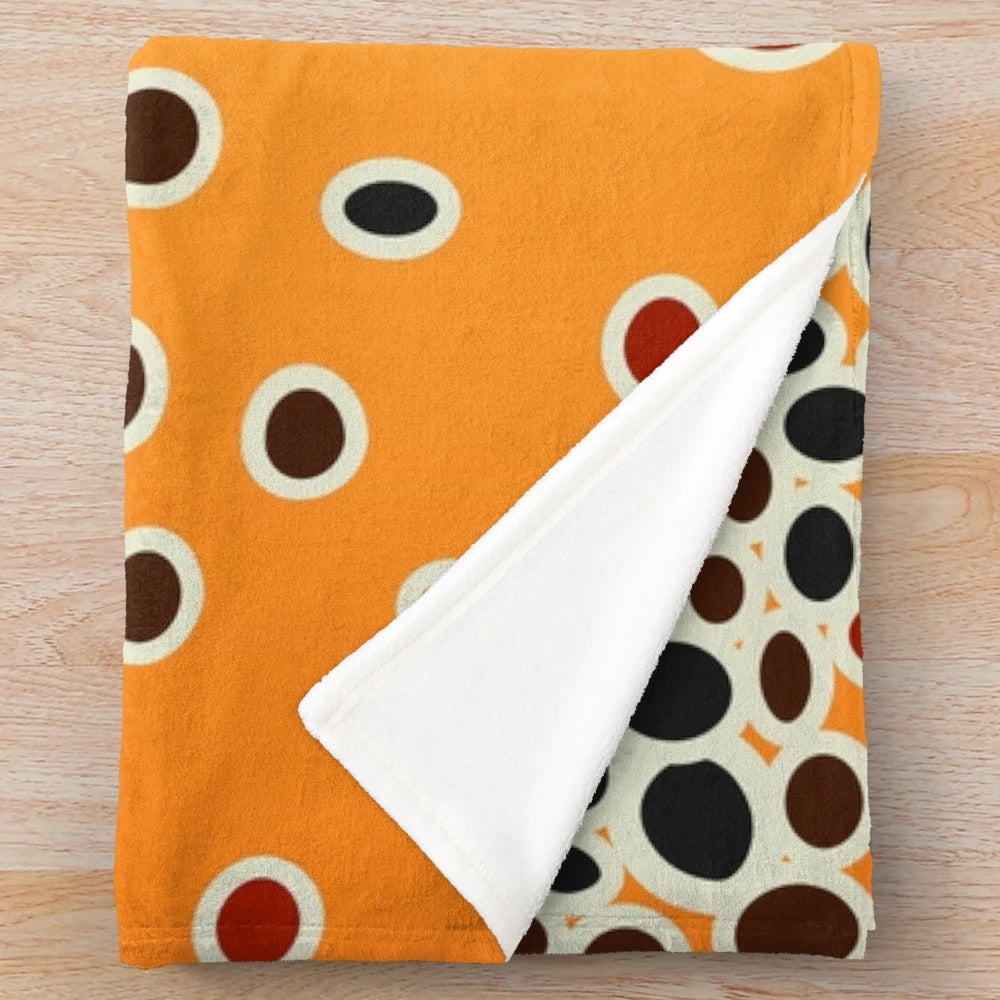 Plush brown trout themed blanket for fly fishing and outdoor enthusiasts