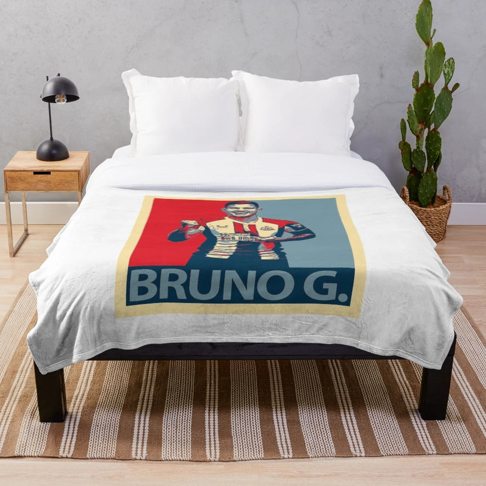 Bruno Guimaraes inspired plush blanket for football fans