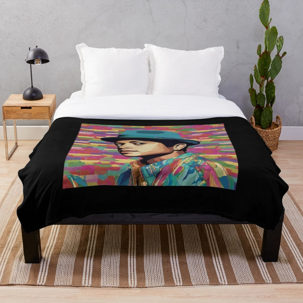 Bruno Mars Inspired Plush Blanket