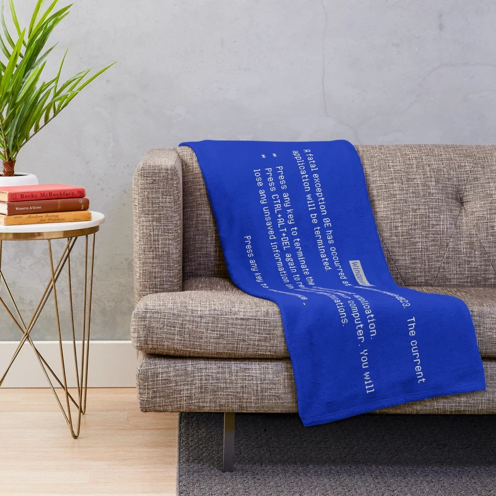 Blue Screen of Death (BSOD) plush blanket design