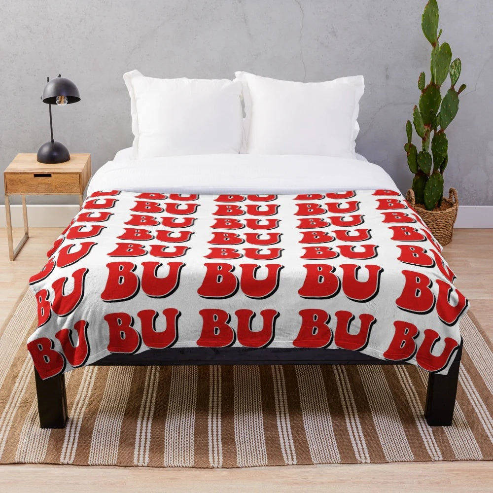 BU Boston University Plush Blanket