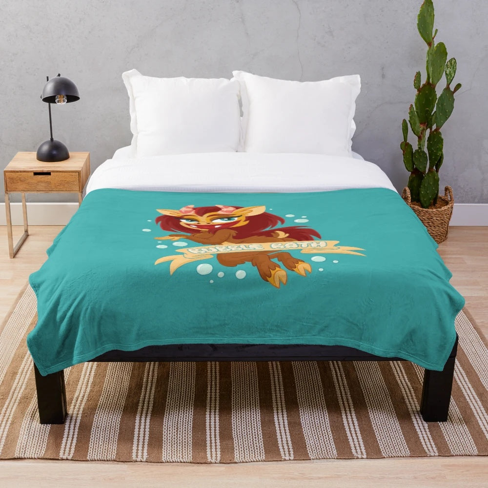 Soft and plush bubble bath-themed blanket for cozy relaxation