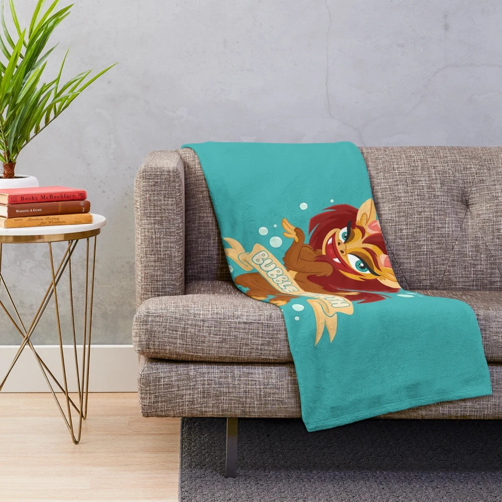 Soft and plush bubble bath-themed blanket for cozy relaxation