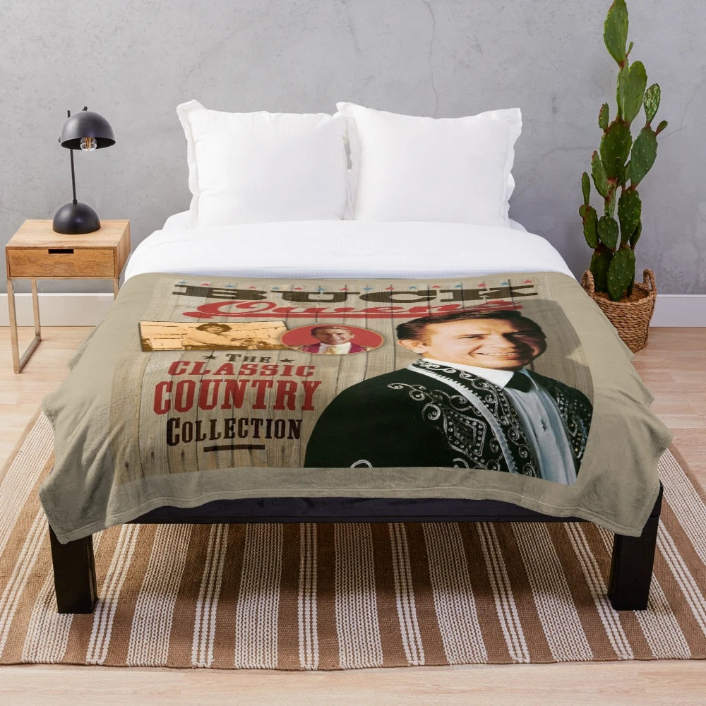 Buck Owens Classic Country Music Plush Blanket