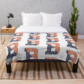 Bucknell University Plush Blanket with Bison Design