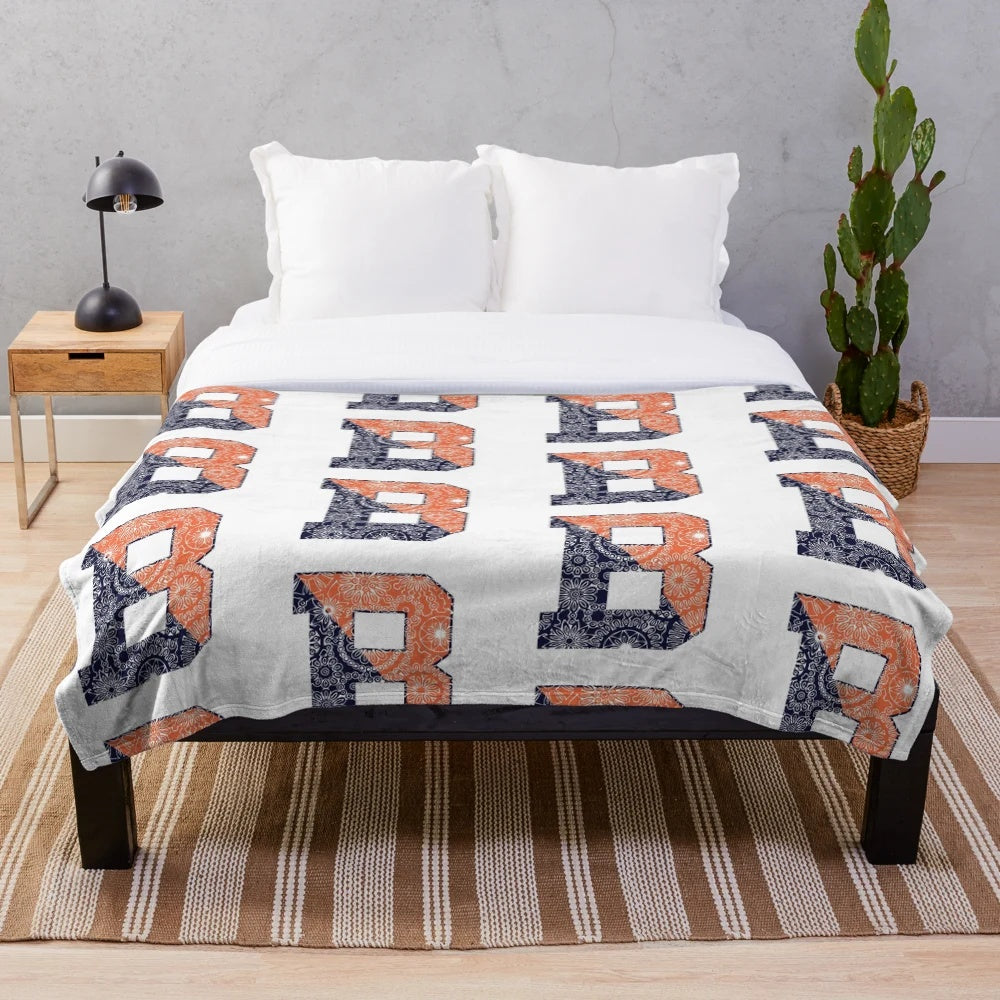 Bucknell University Plush Blanket with Bison Design