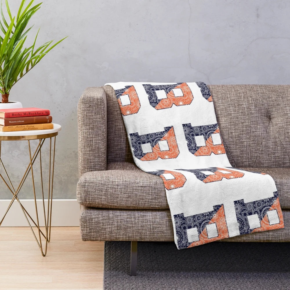Bucknell University Plush Blanket with Bison Design