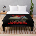 Budgie inspired plush blanket with nature design