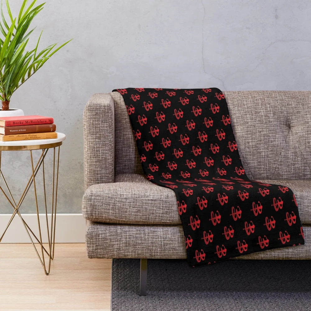 Cozy Buffy the Vampire Slayer Plush Blanket with Red Gradient Logo