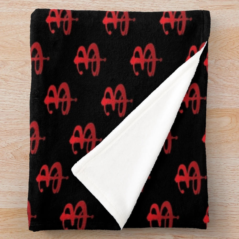 Cozy Buffy the Vampire Slayer Plush Blanket with Red Gradient Logo