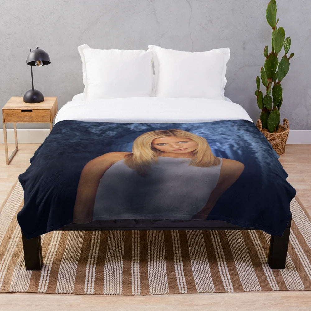 Buffy the Vampire Slayer inspired plush blanket