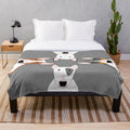 Bull Terrier Plush Blanket for Dog Owners