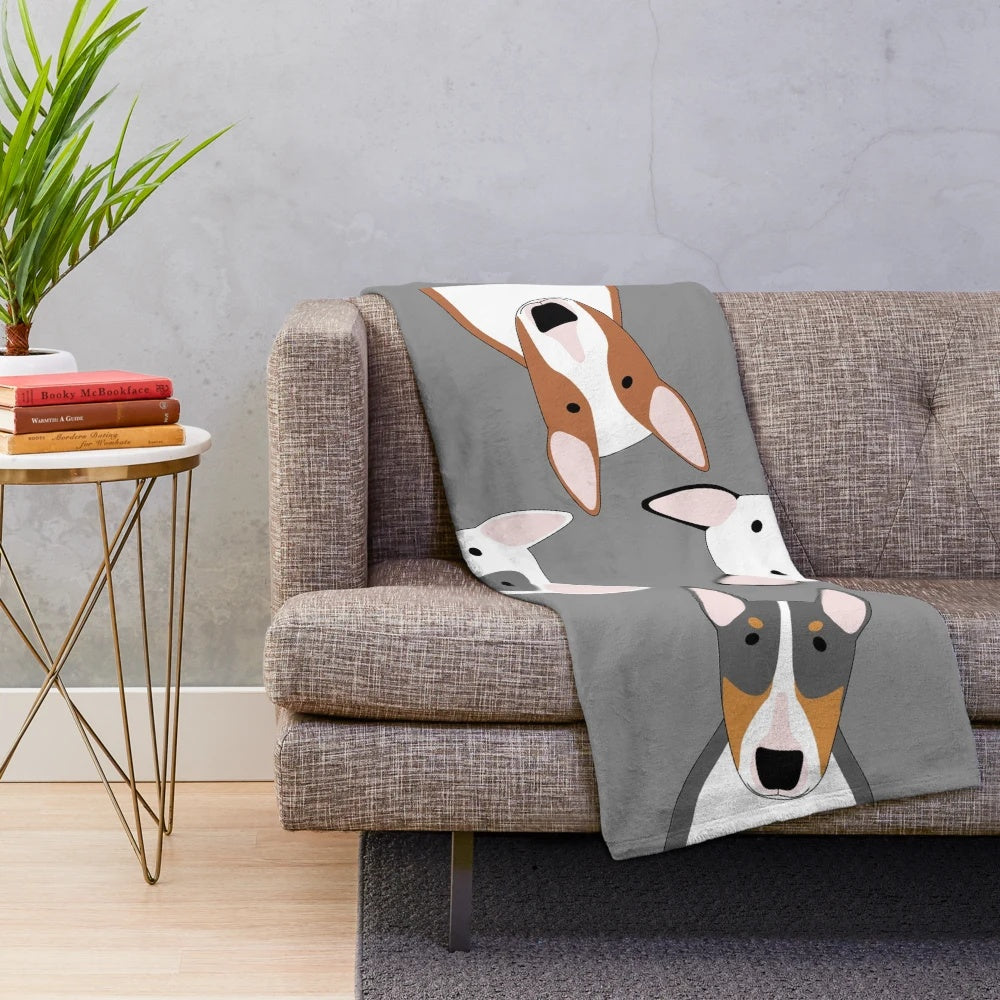 Bull Terrier Plush Blanket for Dog Owners