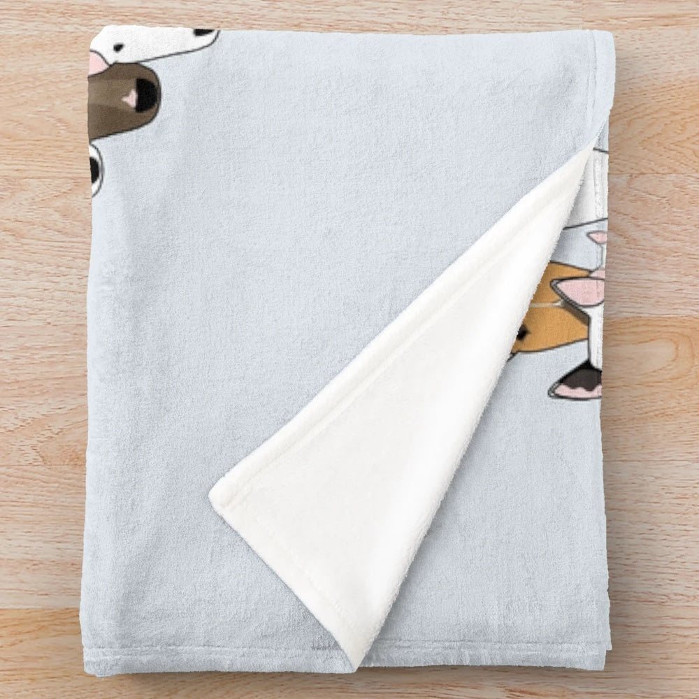 Bull Terrier Plush Blanket with Bully Breed Design