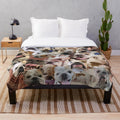 Mochi the English Bulldog Collage Plush Blanket