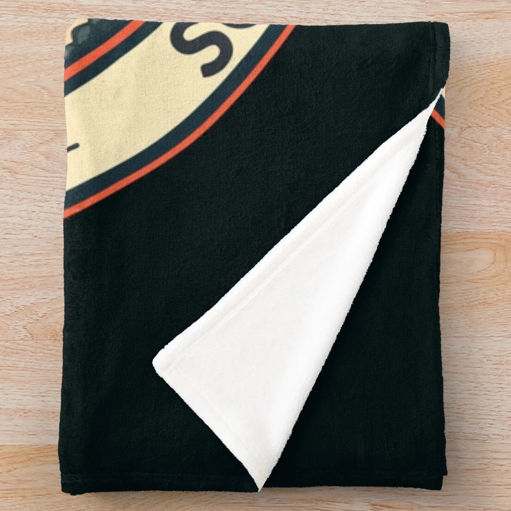 Busan South Korea travel art illustration plush blanket