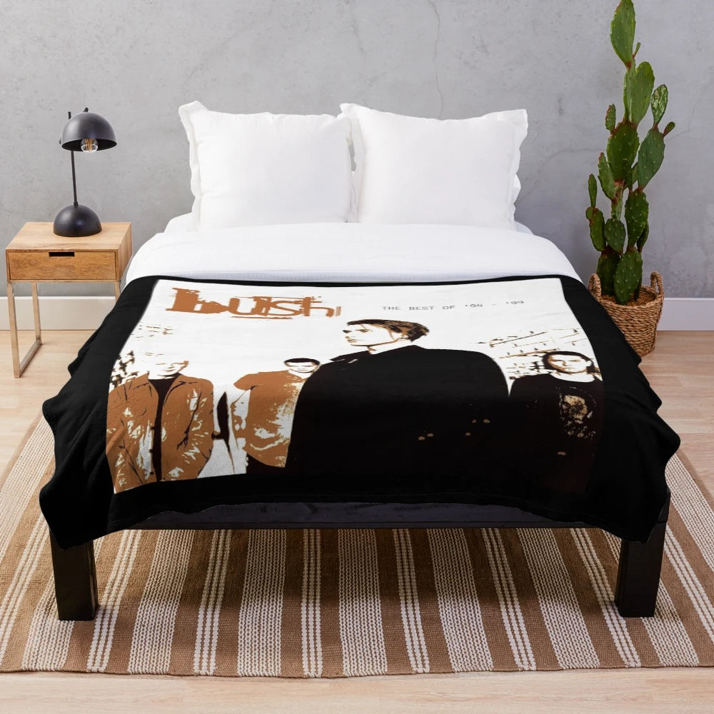 Bush band plush blanket with band logo and album art