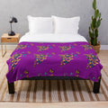 Soft and comfortable plush blanket featuring a beautiful butterflies design