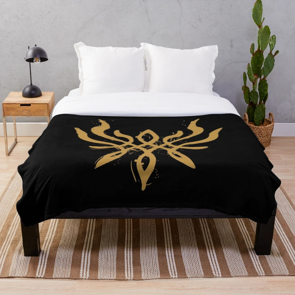 Soft and warm plush blanket featuring the Crest of Flames from Fire Emblem: Three Houses