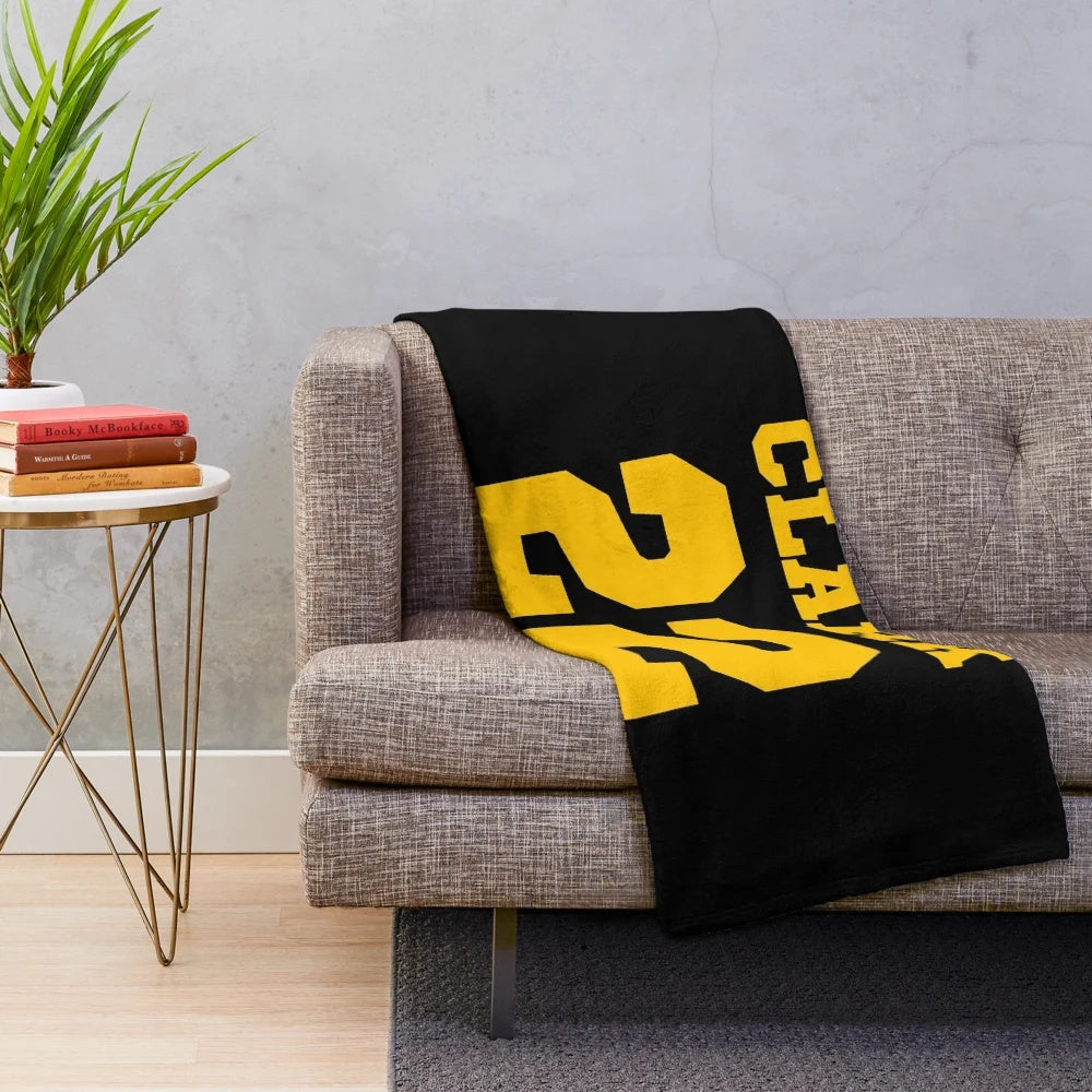 Caitlin Clark-inspired plush basketball blanket