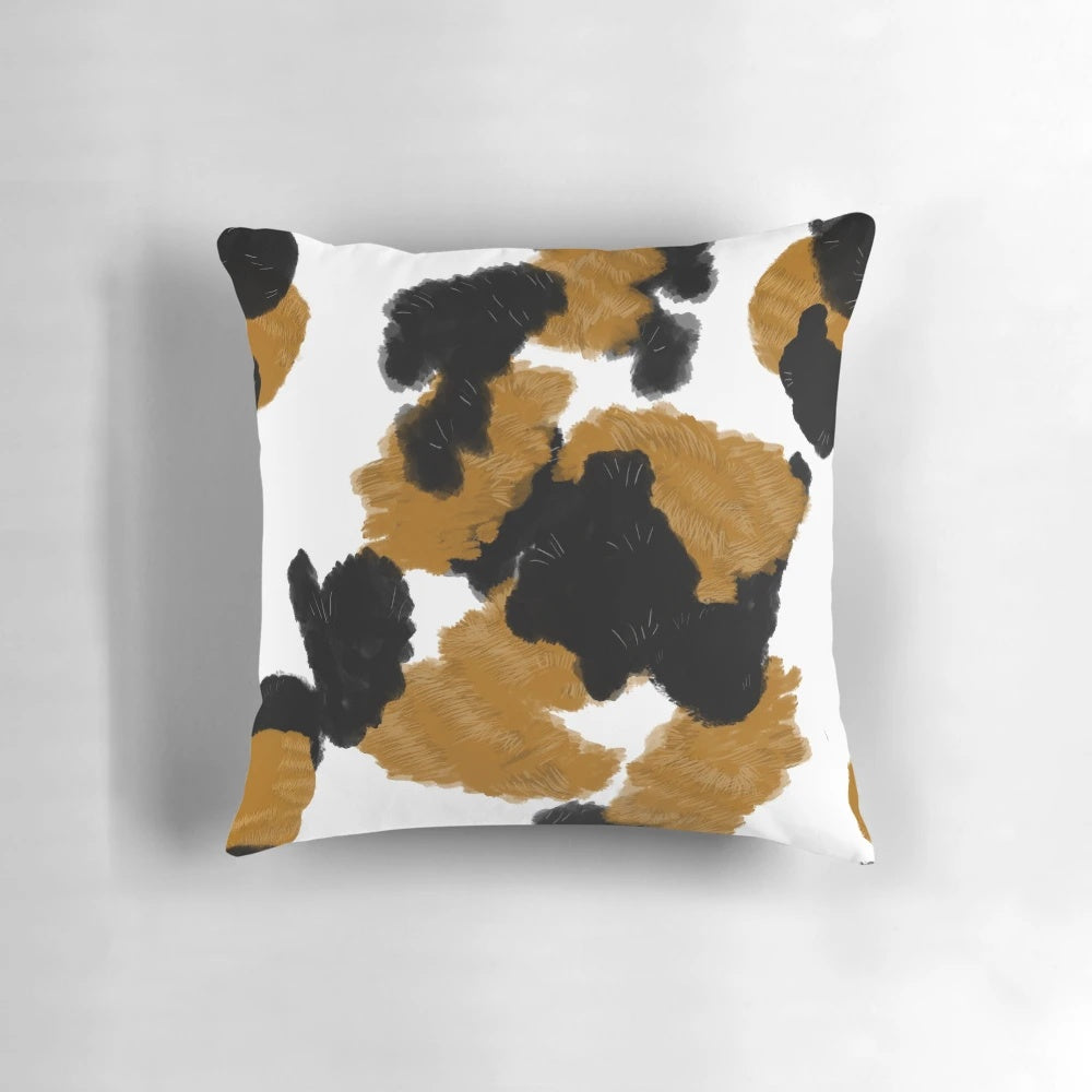 Calico cat fur print decorative pillow for home