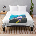 Plush blanket with hip hop and California coastal vibes