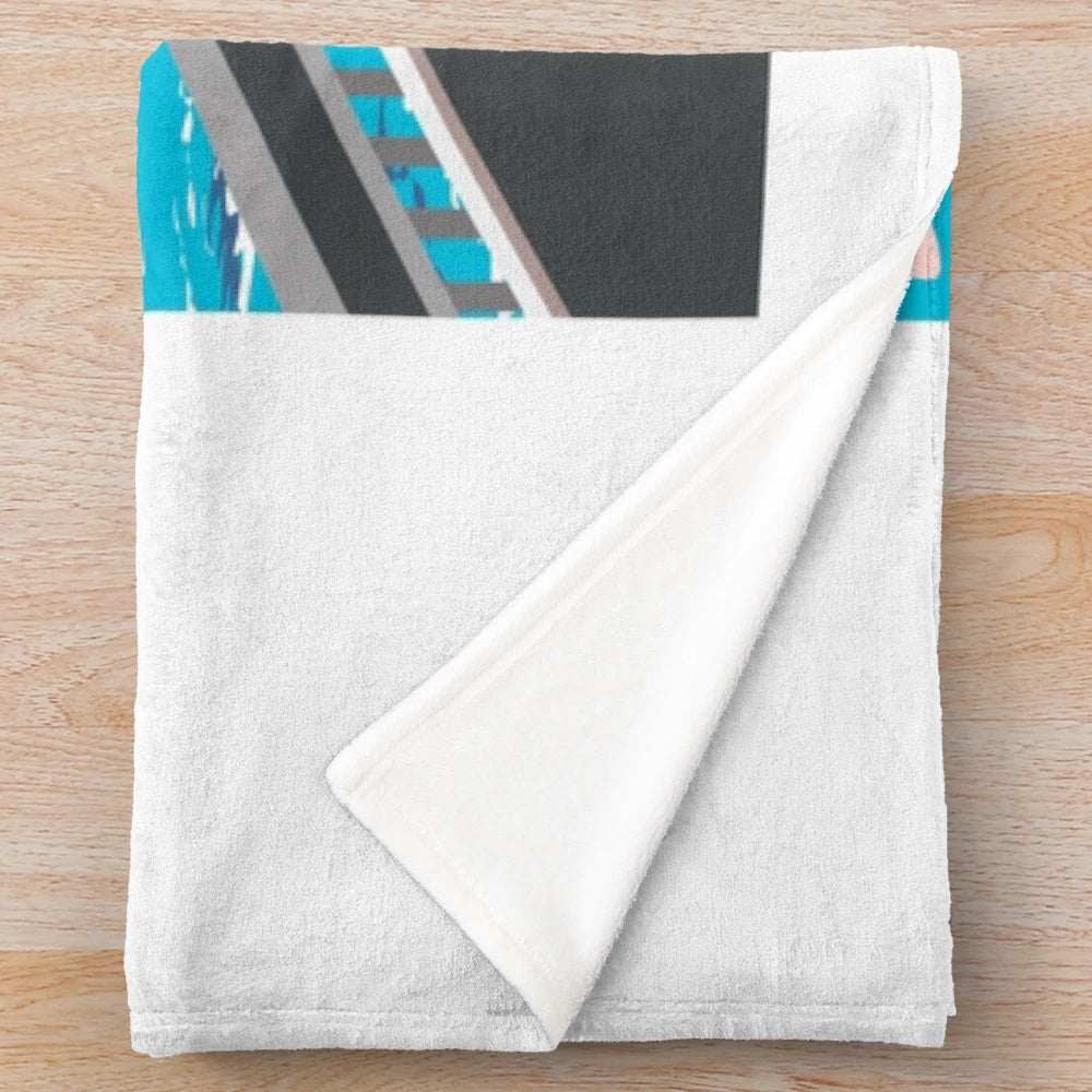 Plush blanket with hip hop and California coastal vibes