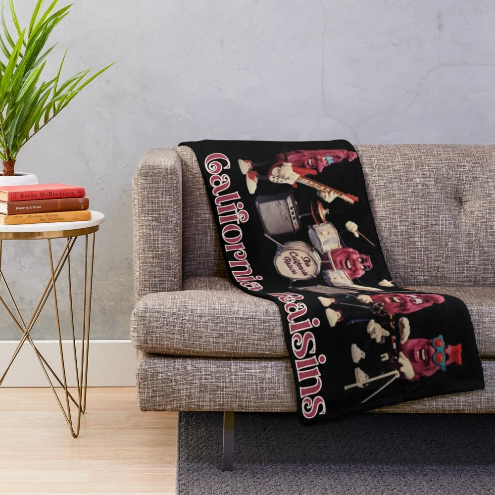 California Raisins plush blanket featuring Crushart's original art