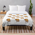 Camel pattern plush blanket