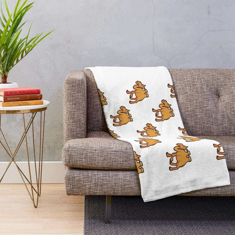 Camel pattern plush blanket