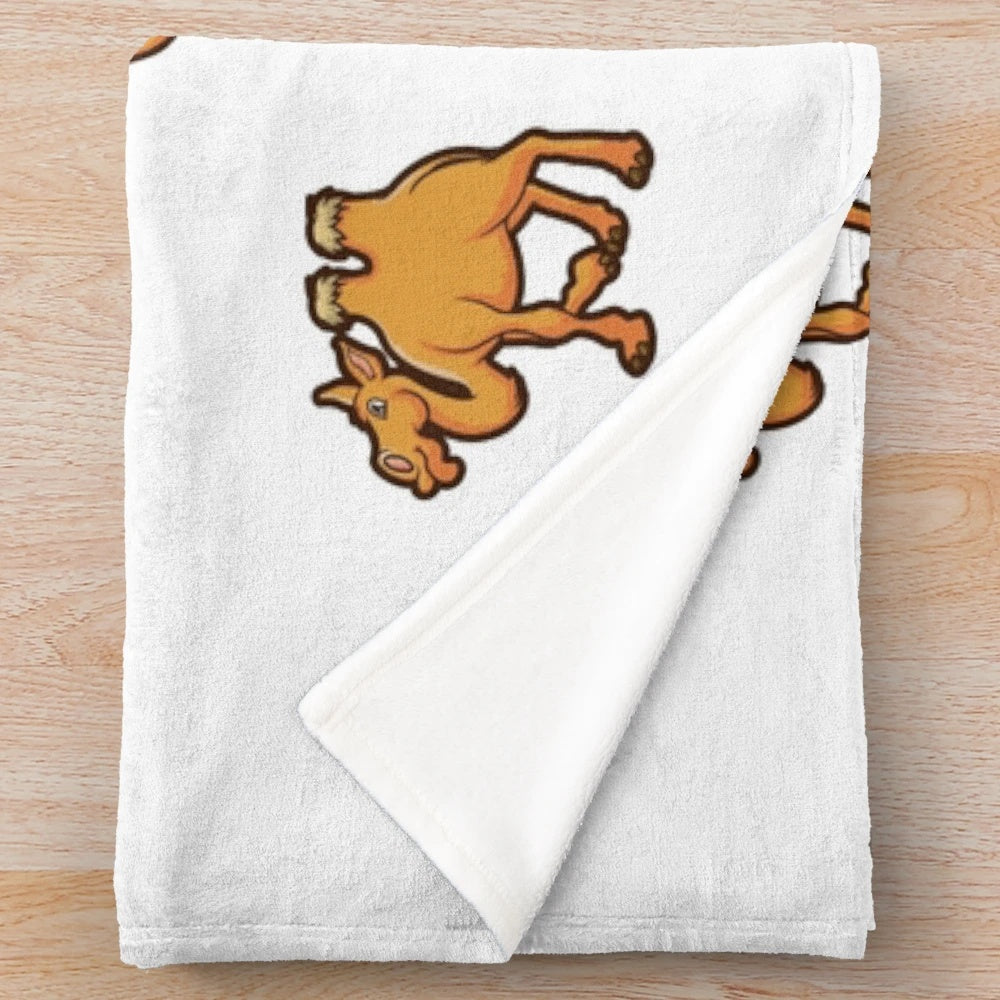 Camel pattern plush blanket