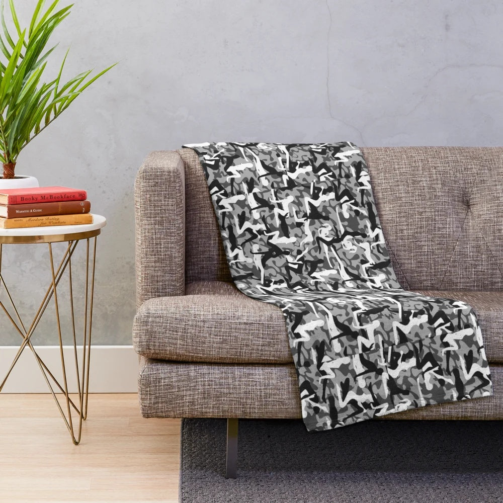 Camouflage plush blanket for romantic and intimate moments