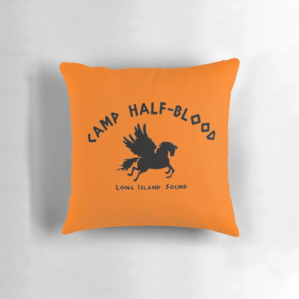 Decorative Camp Half-Blood inspired pillow with a Greek mythology design