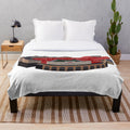 Camp Randall Plush Blanket with University of Wisconsin Madison Badgers Logo
