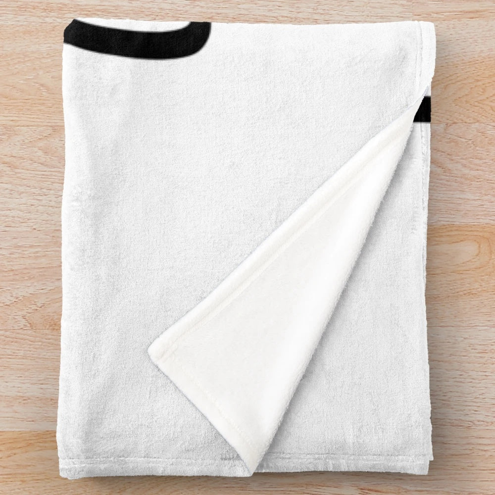 Cozy camping plush blanket featuring a "I'd Rather Be Camping" design
