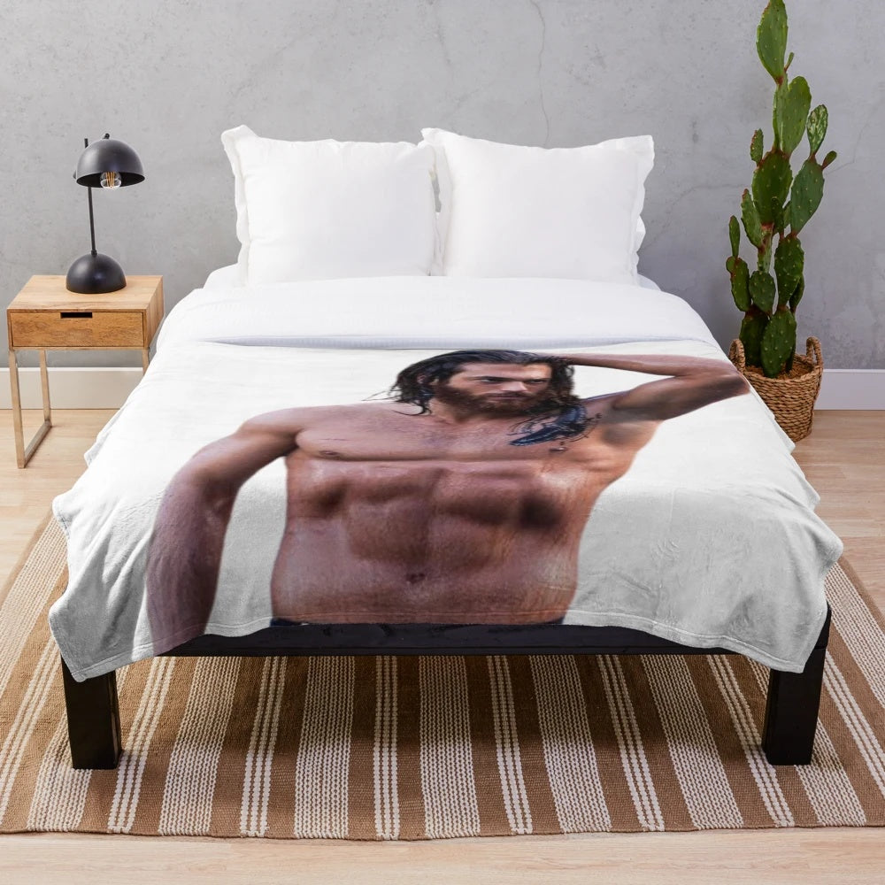 Can Yaman Inspired Plush Blanket