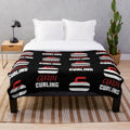 Canada curling themed plush blanket