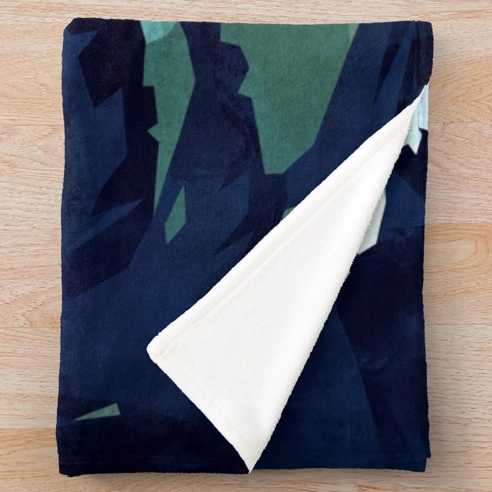 Canadian mountain landscape plush blanket