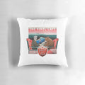 Vinyl Cafe Pillow featuring the iconic artwork of the Canadian CBC podcast hosted by Stuart Mclean