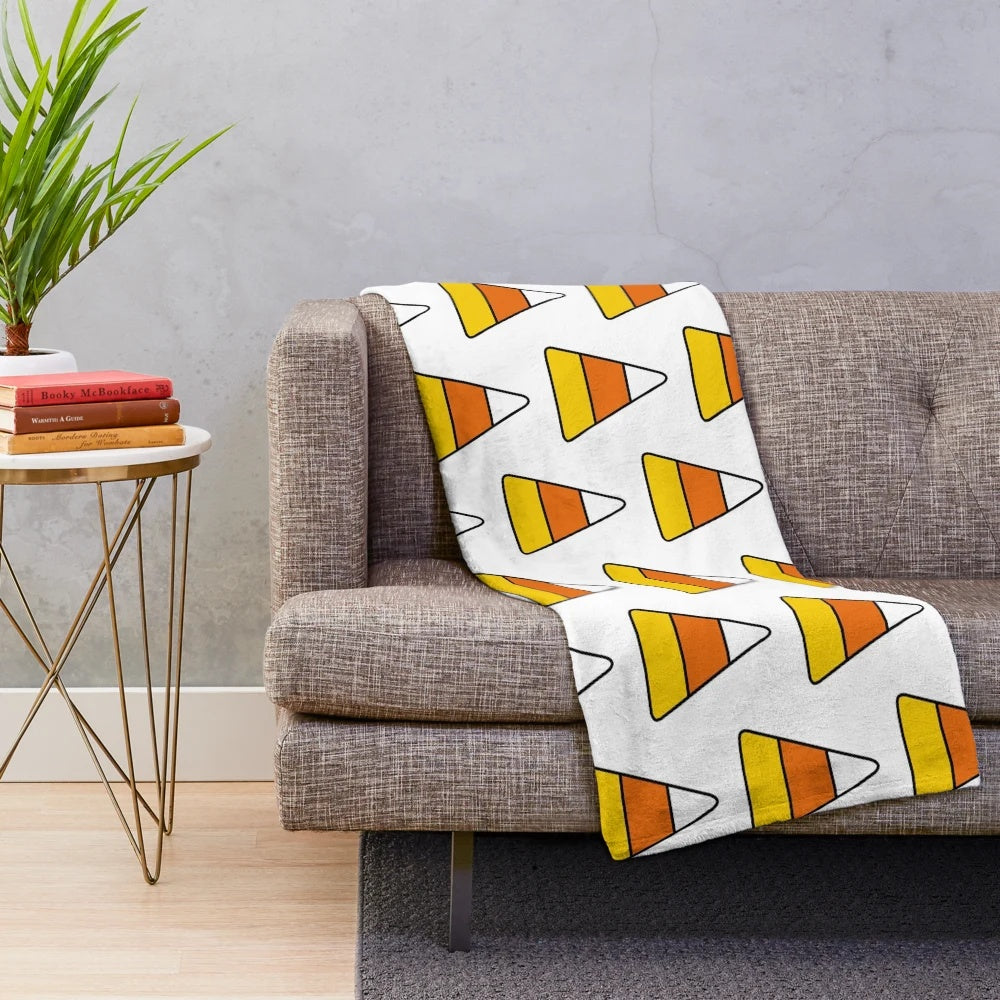 Soft and Cuddly Candy Corn Plush Blanket