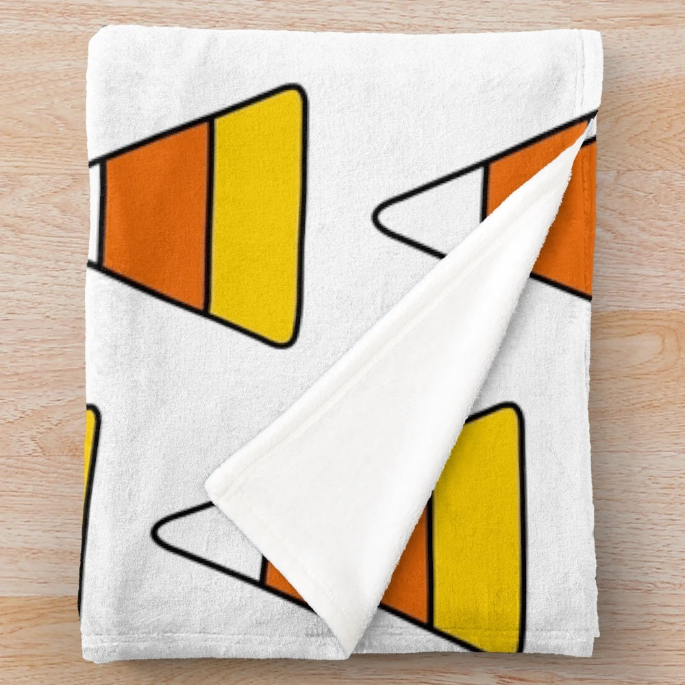 Soft and Cuddly Candy Corn Plush Blanket