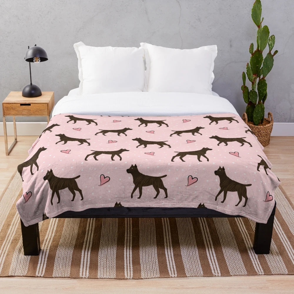 Cane Corso dog plush blanket for pet lovers