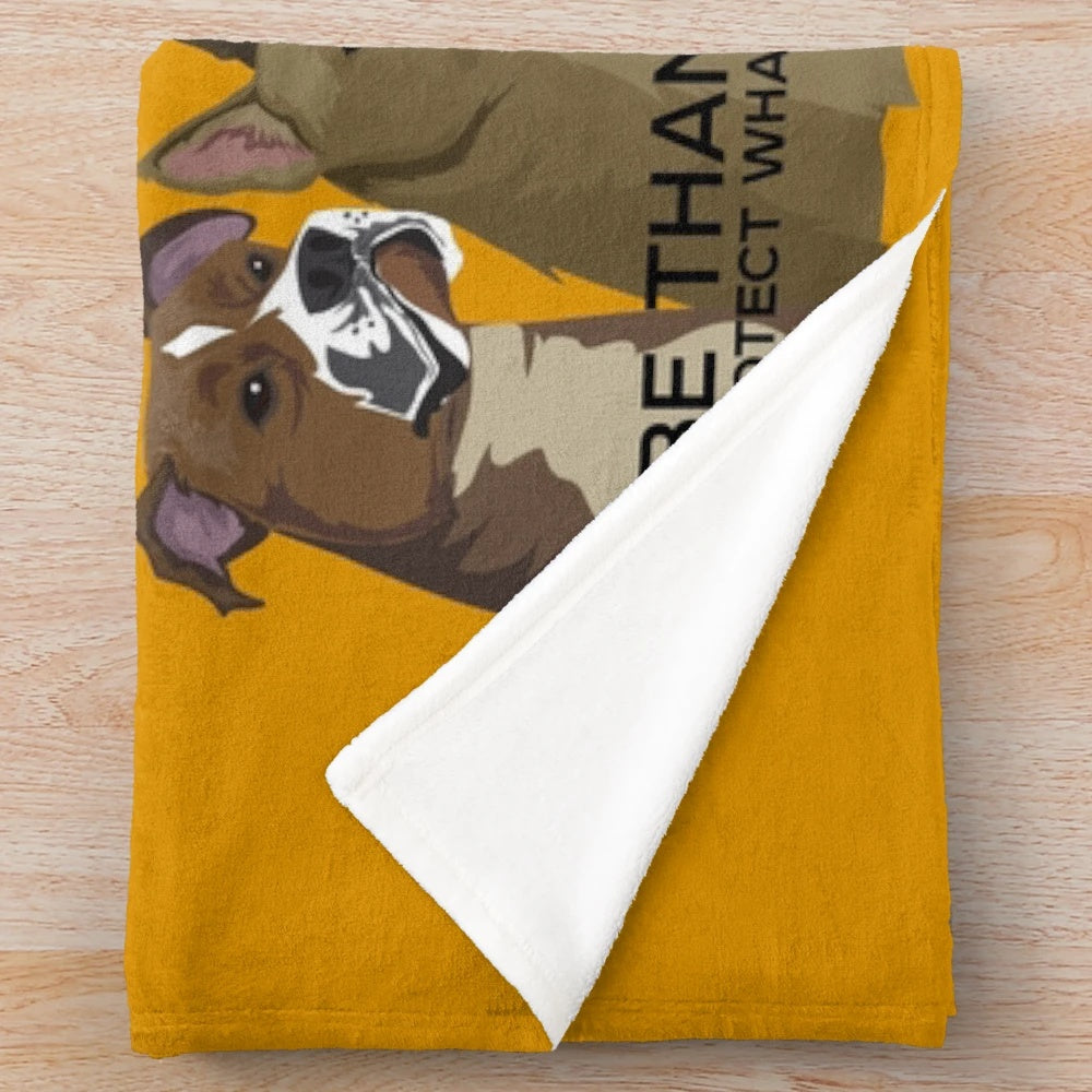 Soft and comfy plush blanket featuring a Canidae-inspired design, perfect for animal lovers