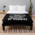 Plush blanket featuring a canoeing design