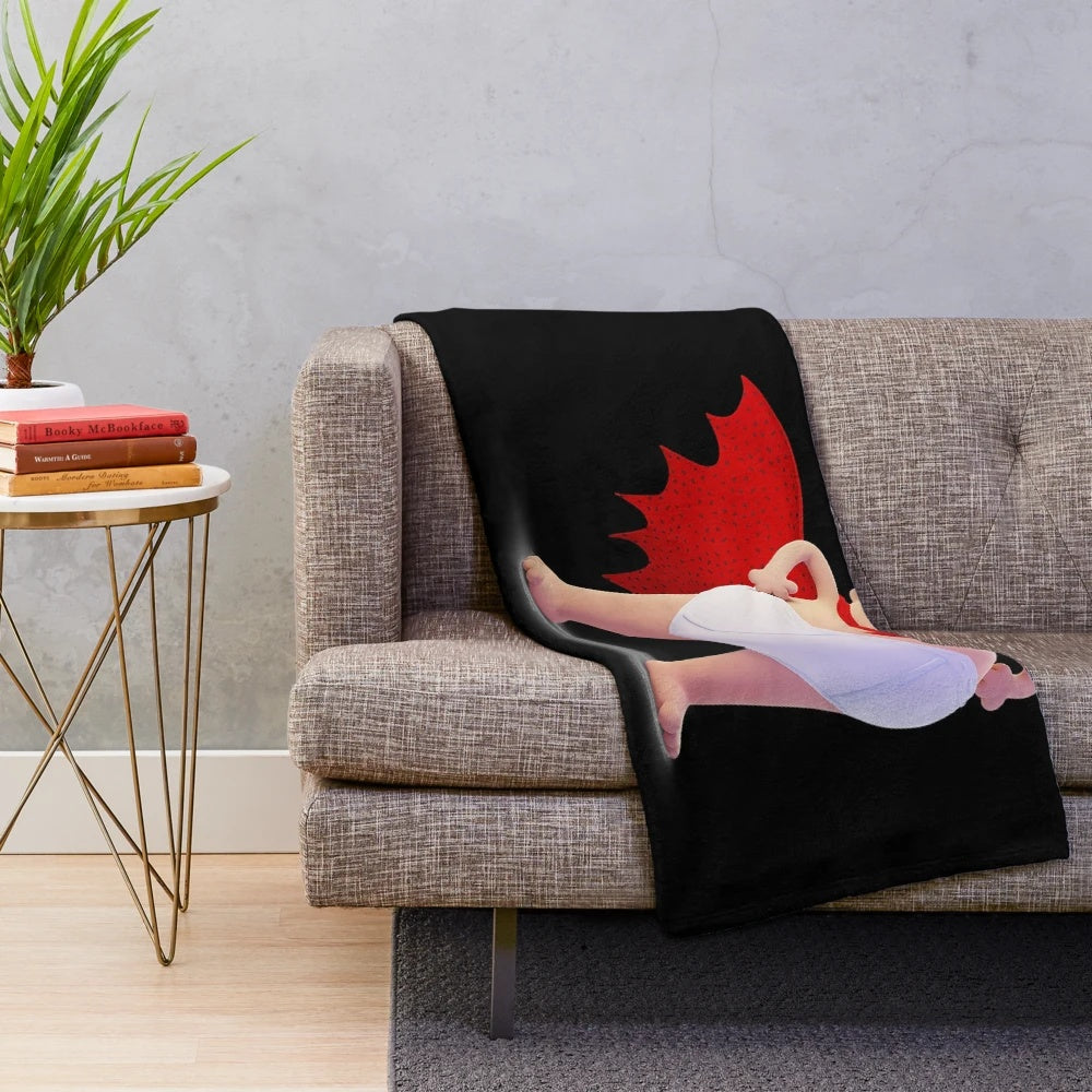 Captain Underpants inspired plush blanket with vibrant comic book-style graphics