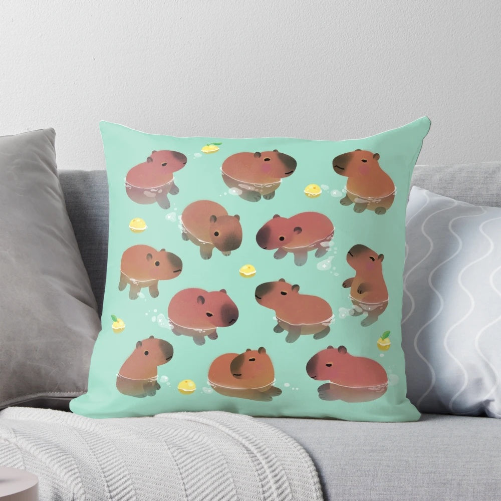 Adorable Capybara-shaped Plush Pillow for Relaxing Baths